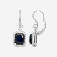 Suna Platinum Sapphire & Diamond Drop Earrings E2462SP-LB