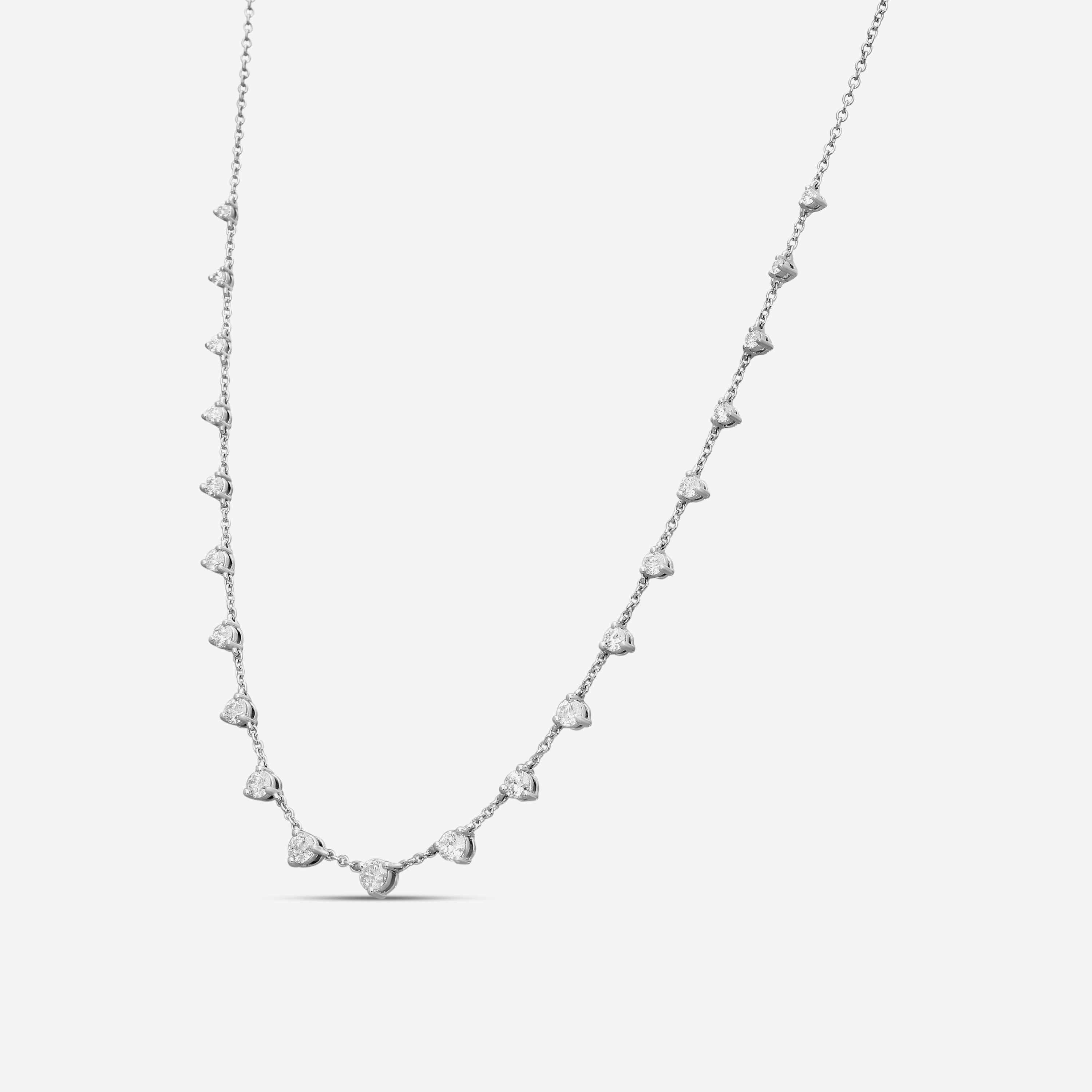 Memoire - By the Yard 16 Stone Necklace 2ctw approx. - FNZY130-18KW - THE SOLIST