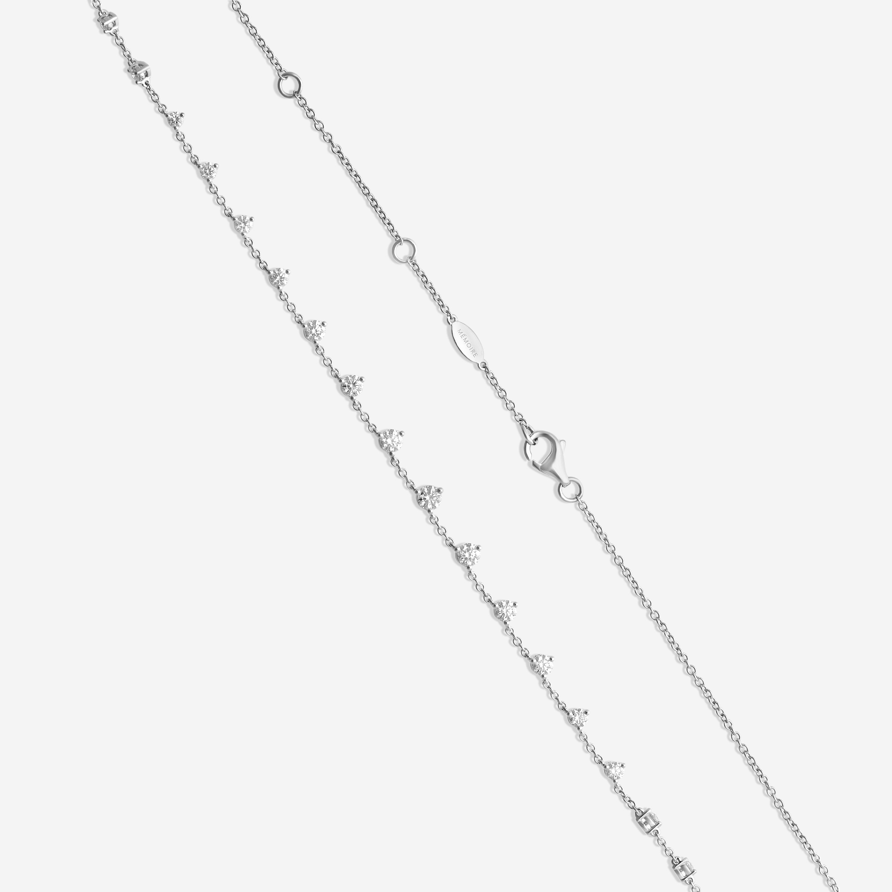 Memoire - By the Yard 16 Stone Necklace 2ctw approx. - FNZY130-18KW - THE SOLIST