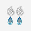 Suna Platinum Diamond & Aquamarine Drop Earrings E2290AQP