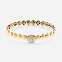 Alberto Milani Via Senato 18K Yellow Gold Diamond Cuff Bracelet G0043E-6.5