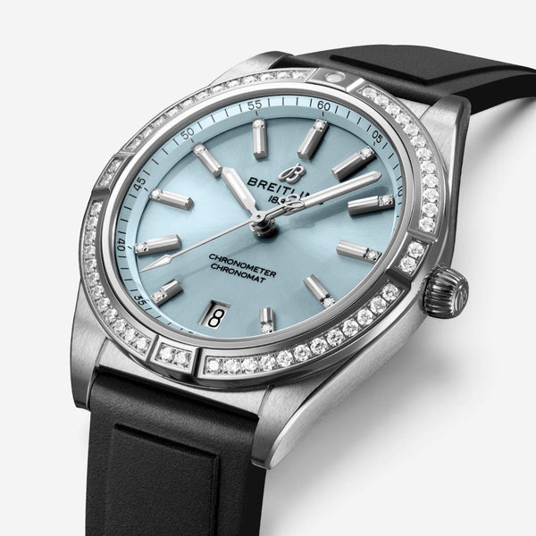 Breitling Chronomat 18K White Gold Stainless Steel Automatic Ladies Watch G10380