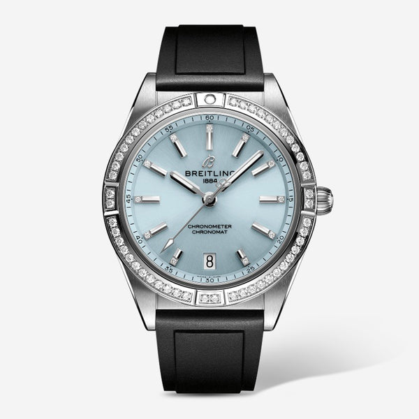 Breitling Chronomat Automatic Stainless Steel & 18K White Gold Diamond Automatic Ladies Watch G10380591C1S1
