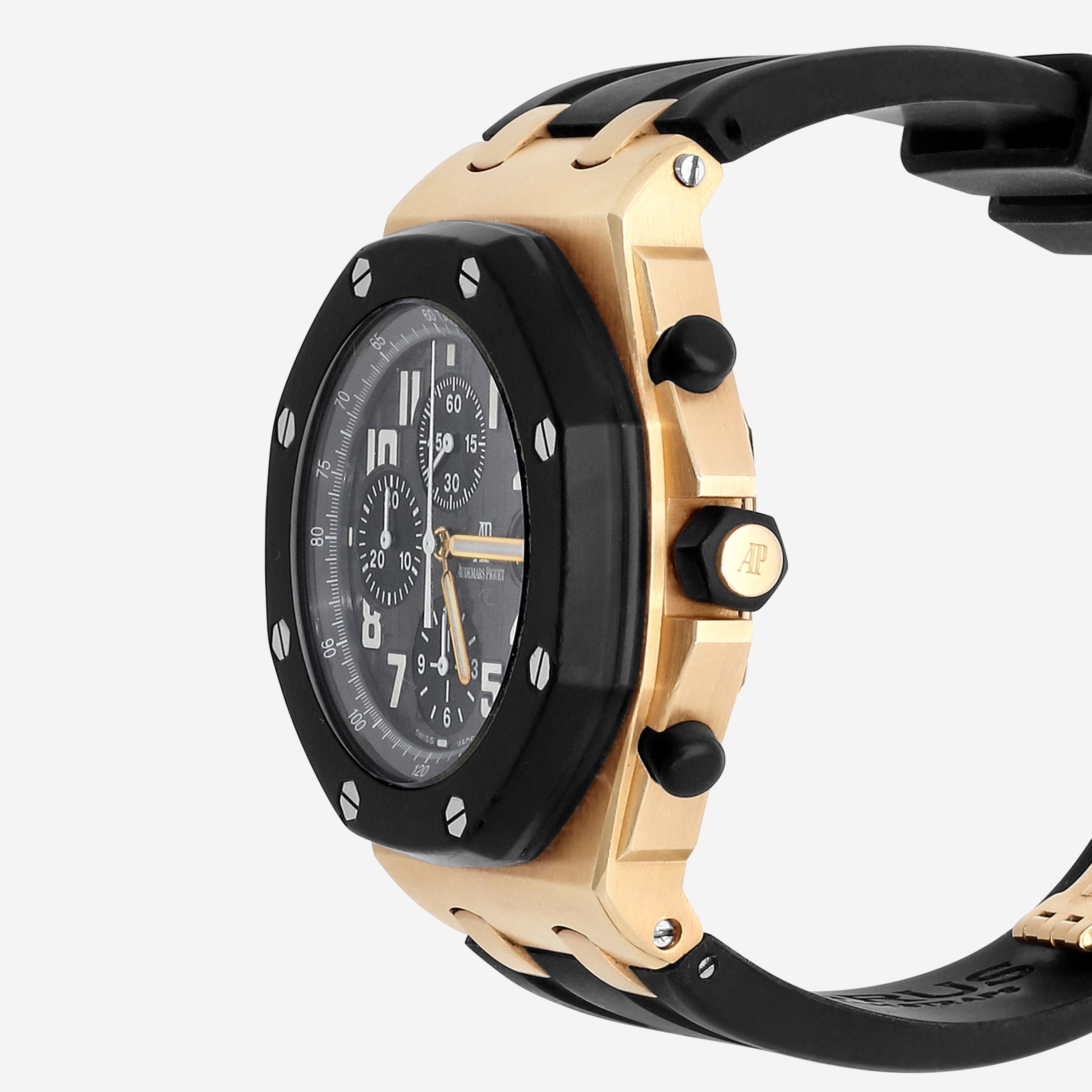 Audemars Piguet Royal Oak Offshore 18K Rose Gold Automatic Men's Watch 3842