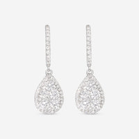 Ina Mar 14K White Gold, Diamond 1.94ct. tw. Cluster Drop Earrings IMKGK03 - THE SOLIST