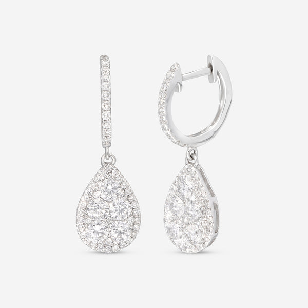 Ina Mar 14K White Gold, Diamond 1.94ct. tw. Cluster Drop Earrings IMKGK03