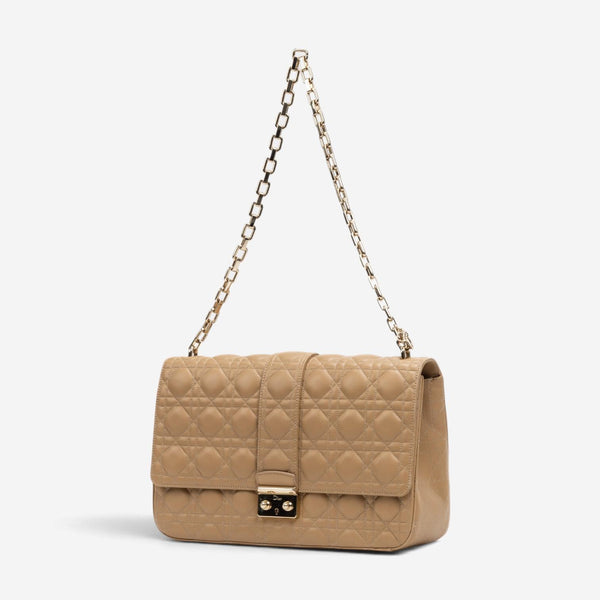 Dior Miss Dior Beige Calf Leather Large Shoulder Bag GTA0085