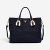 Prada Black Nylon Canvas Leather Crossbody Tote Bag GTA1057