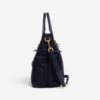 Prada Black Nylon Canvas Leather Crossbody Tote Bag GTA1057