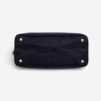 Prada Black Nylon Canvas Leather Crossbody Tote Bag GTA1057
