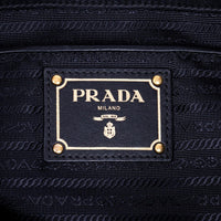 Prada Black Nylon Canvas Leather Crossbody Tote Bag GTA1057