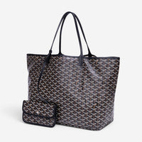 Goyard Saint Louis Black Goyardine Coated Canvas Tote Bag GTA1761