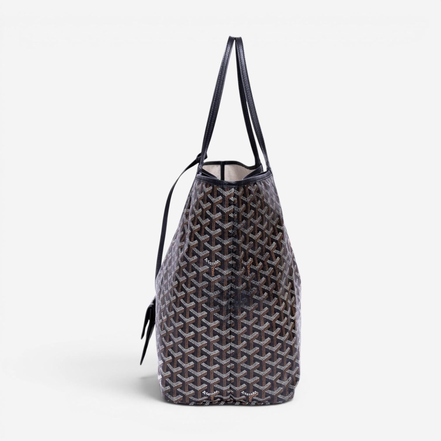 Goyard Saint Louis Black Goyardine Coated Canvas Tote Bag GTA1761