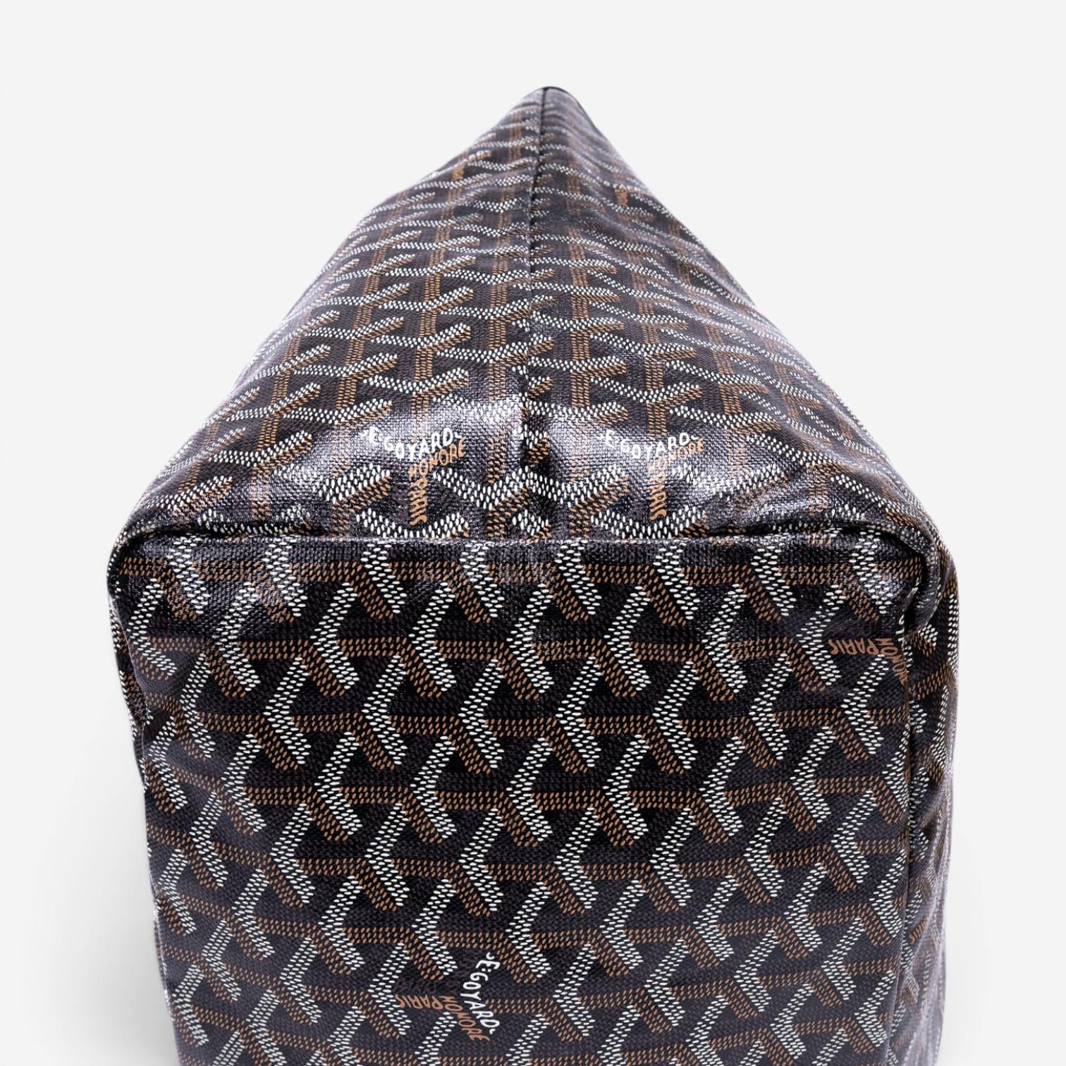 Goyard Saint Louis Black Goyardine Coated Canvas Tote Bag GTA1761