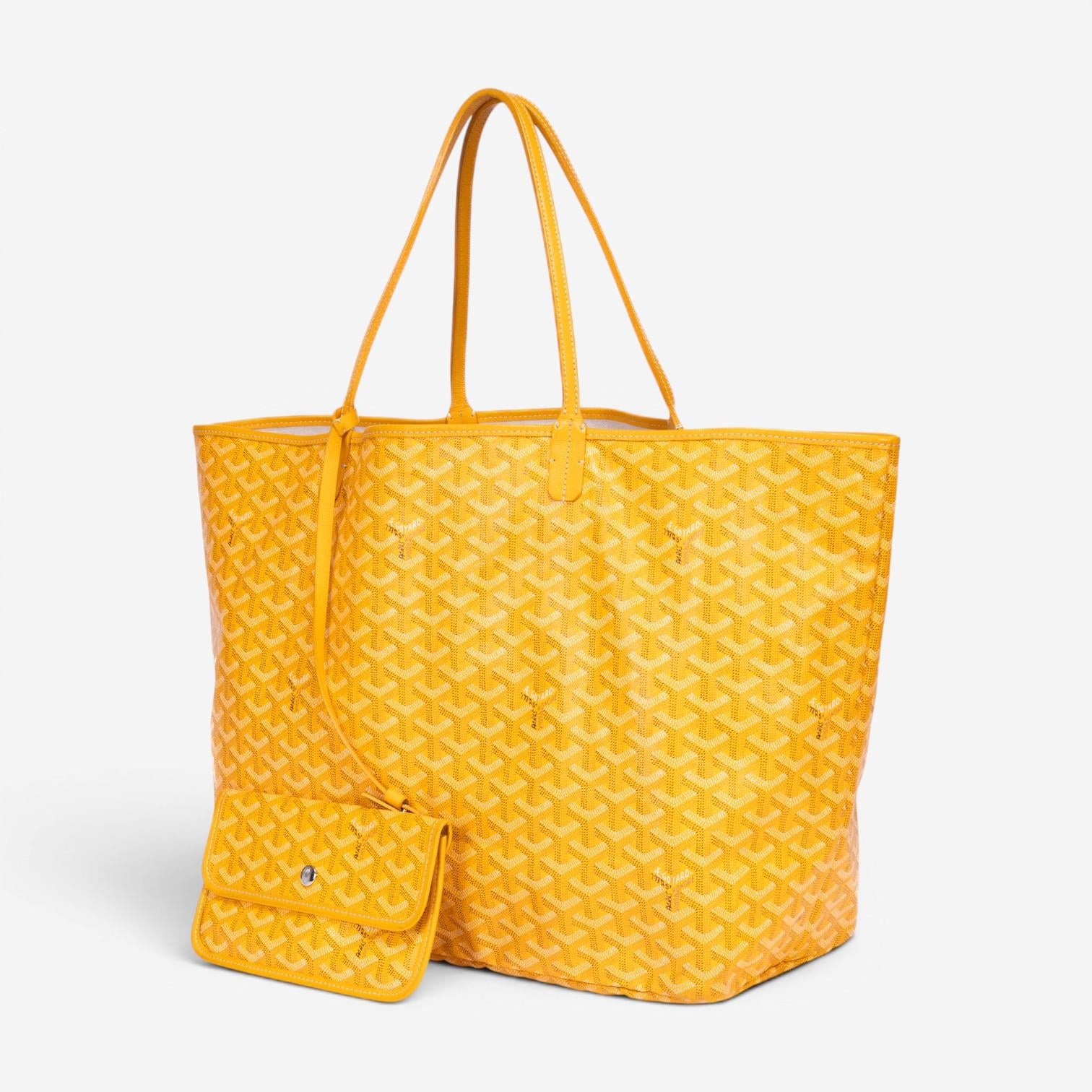 Goyard Saint Louis Yellow Goyardine Coated Canvas Tote Bag GTA1762