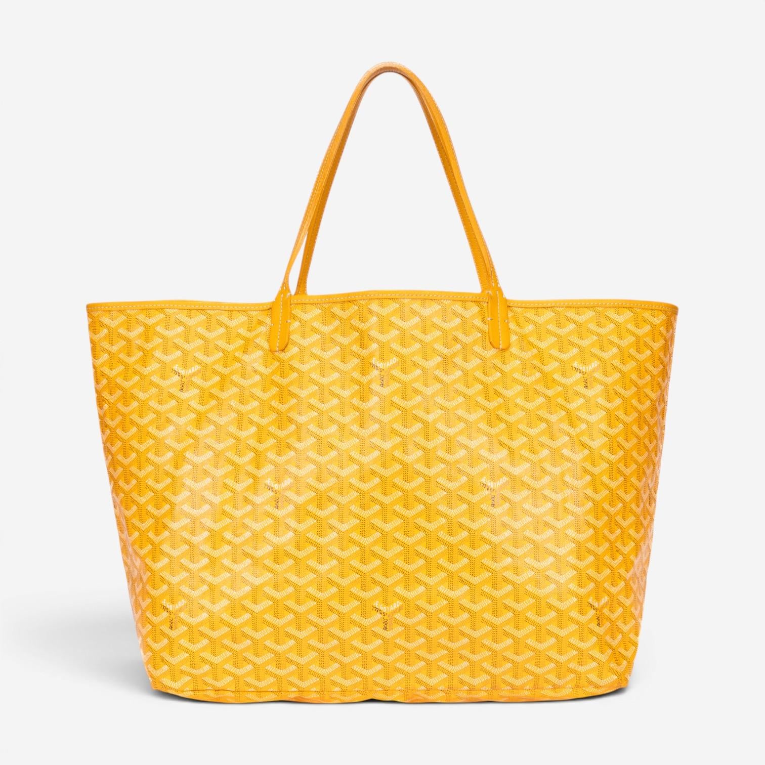 Goyard Saint Louis Yellow Goyardine Coated Canvas Tote Bag GTA1762