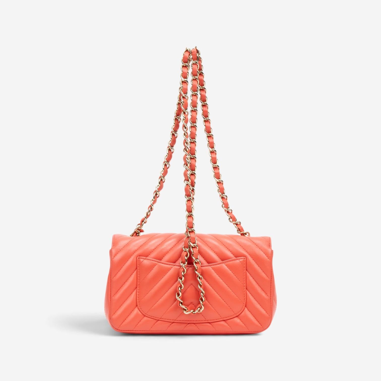 Chanel Classic Pink Lambskin Leather Single Flap Bag GTU0065