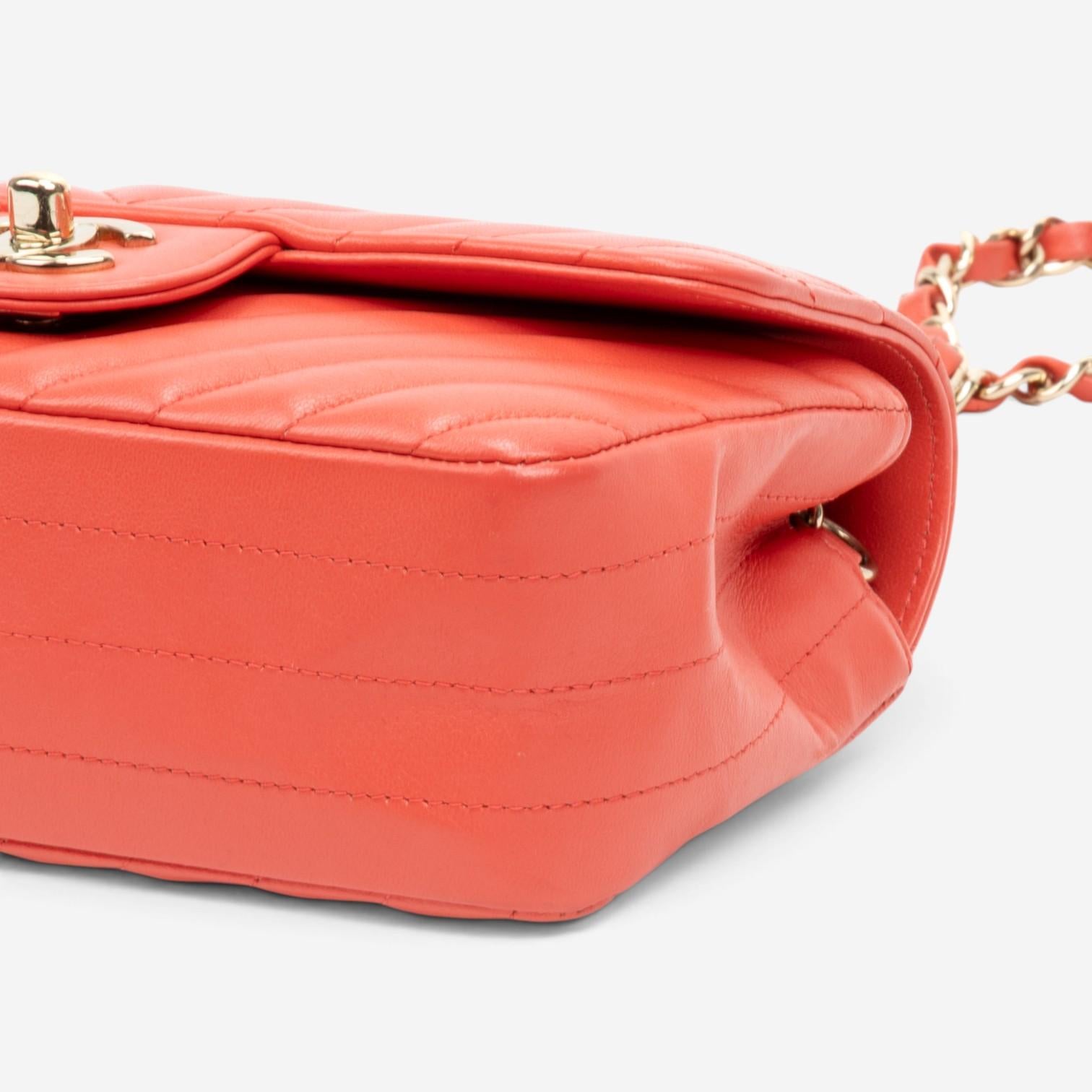 Chanel Classic Pink Lambskin Leather Single Flap Bag GTU0065