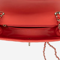 Chanel Classic Pink Lambskin Leather Single Flap Bag GTU0065