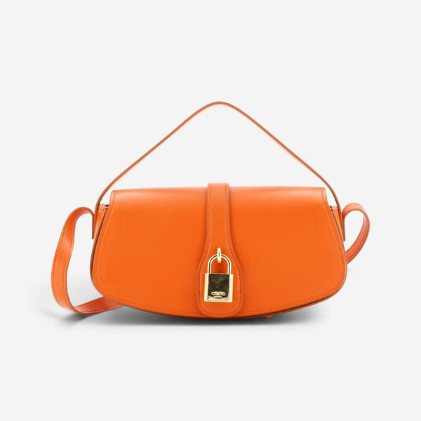 Celine Tabou Orange Calfskin Smooth Leather Clutch Crossbody Bag GTU0574