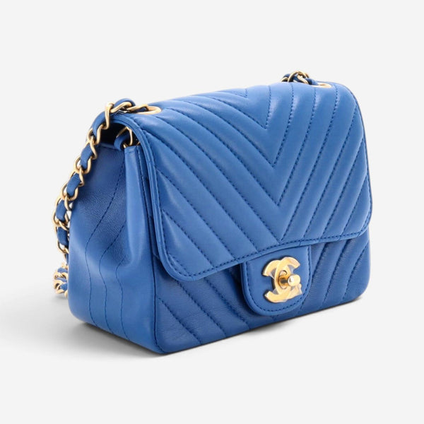 Chanel Classic Black Lambskin Leather Mini Single Flap Bag GTU0627