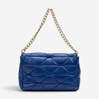 Prada System Blue Calf Leather Large Flap Bag GTU0672