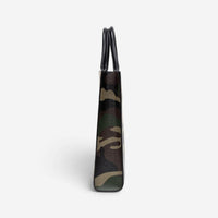 Celine Camouflage Khaki Canvas Medium Vertical Cabas Tote Bag GTU071