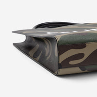 Celine Camouflage Khaki Canvas Medium Vertical Cabas Tote Bag GTU071