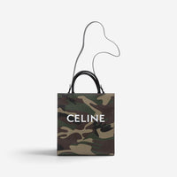 Celine Camouflage Khaki Canvas Medium Vertical Cabas Tote Bag GTU071