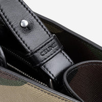 Celine Camouflage Khaki Canvas Medium Vertical Cabas Tote Bag GTU071