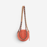 Chanel Pink Peach Lambskin Leather 19 Round Chain Mini Clutch GTU0742