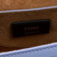 Fendi Moonlight Light Blue Smooth Leather Small Flap Crossbody Bag GTU0766
