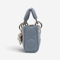 Dior Lady Dior Joy Light Blue Lambskin Top Handle Bag GTU0774