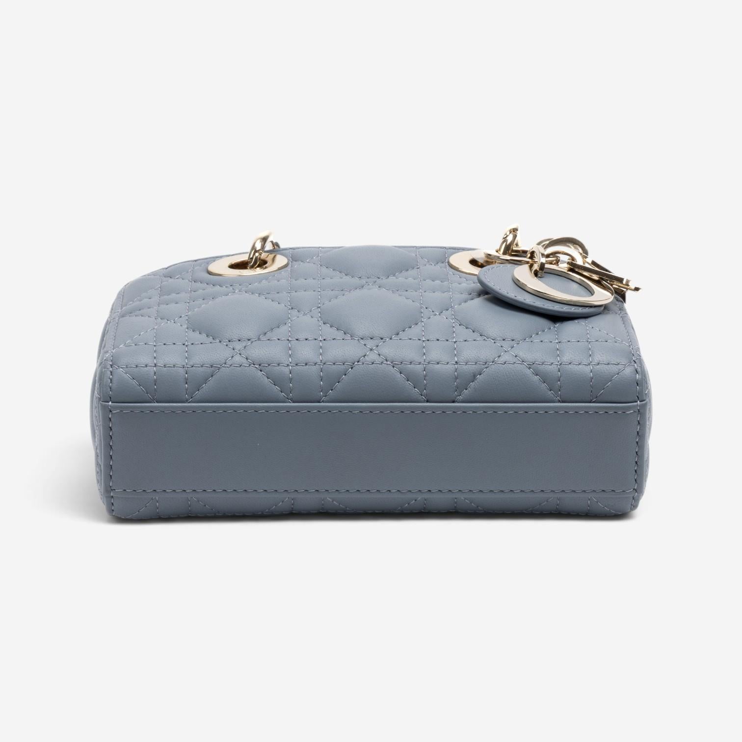Dior Lady Dior Joy Light Blue Lambskin Top Handle Bag GTU0774