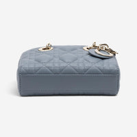 Dior Lady Dior Joy Light Blue Lambskin Top Handle Bag GTU0774