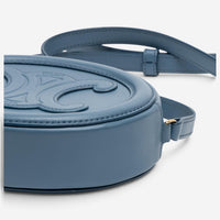 Celine Triomphe Light Blue Smooth Leather Mini Oval Crossbody Bag GTU0783