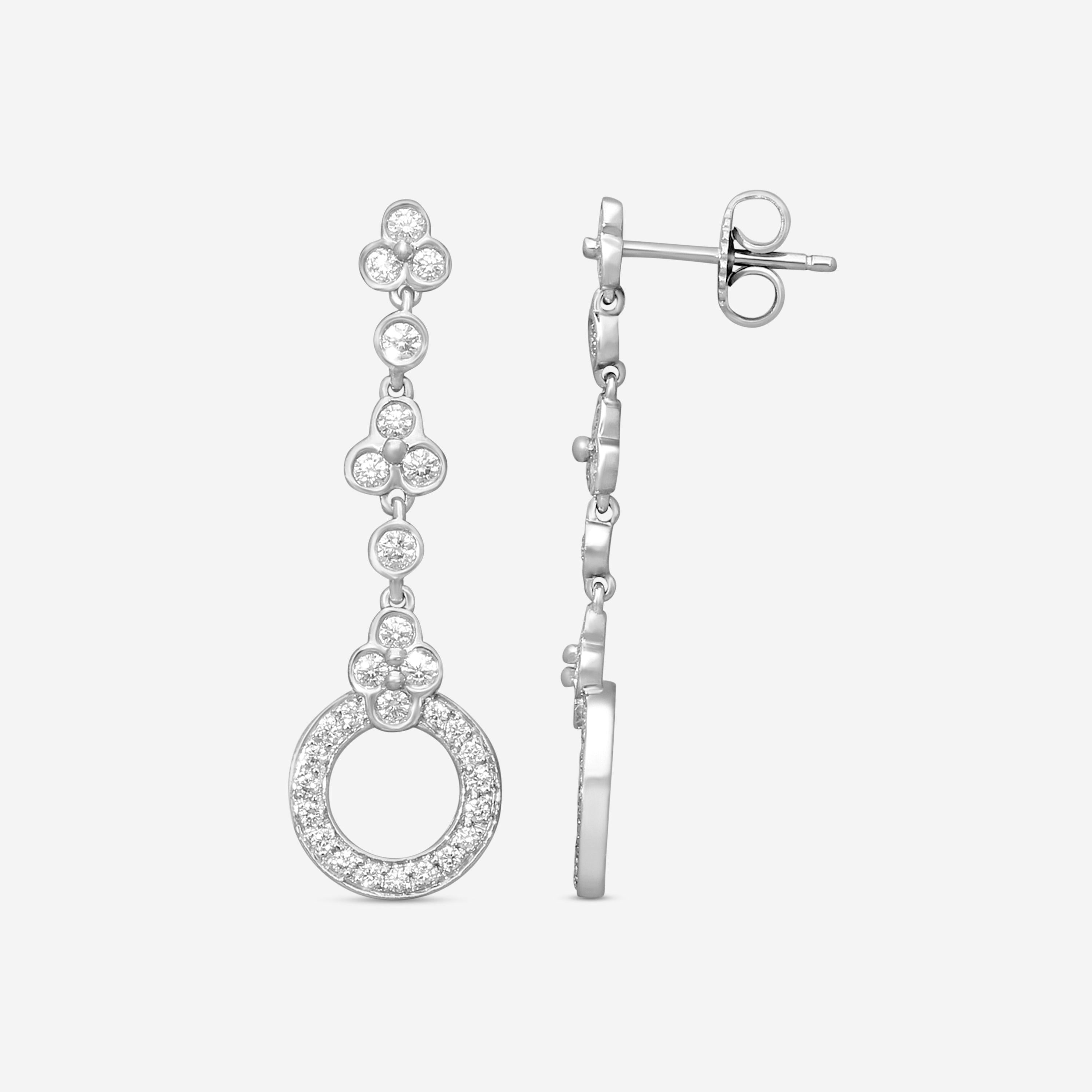 Suna Platinum Diamond Lace Drop Earrings E2427P