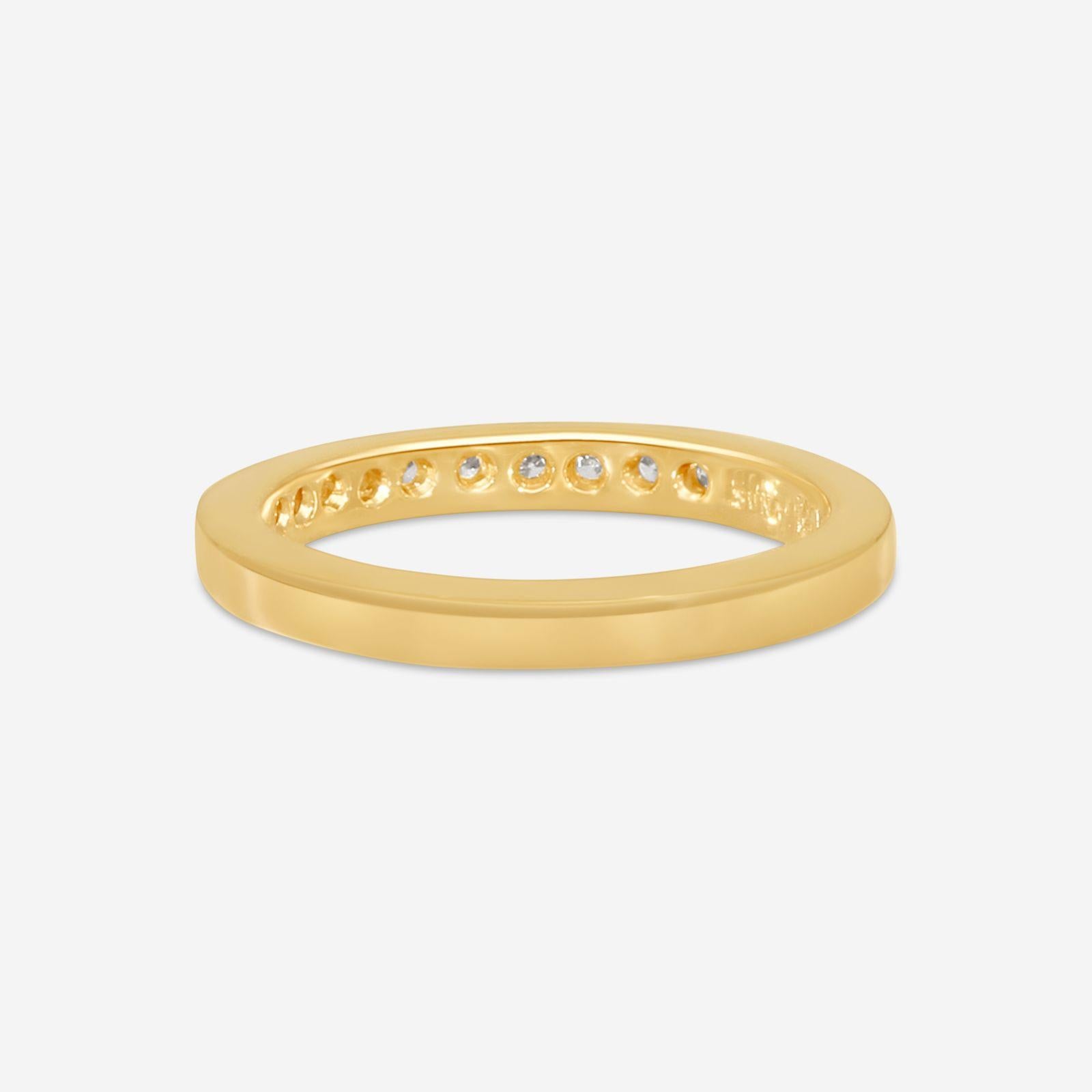 Suna 14K Yellow Gold Diamond Wedding Ring Sz. 5 W12YY10