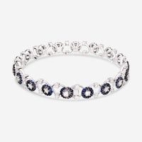 Giloro 18K White Gold Sapphire and Diamond Tennis Bracelet PB4069-108