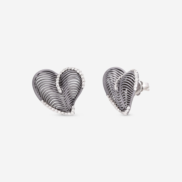 Giloro 18K White Gold Diamond Stud Earrings P3123-108