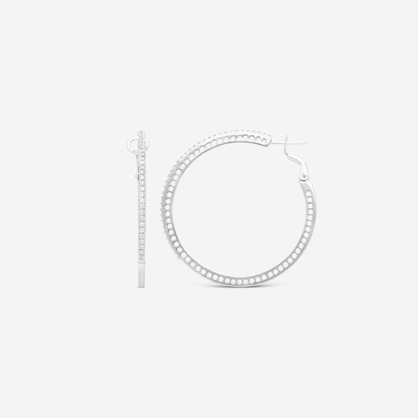 Giloro 18K White Gold Diamond Dangle Earrings P4762-156