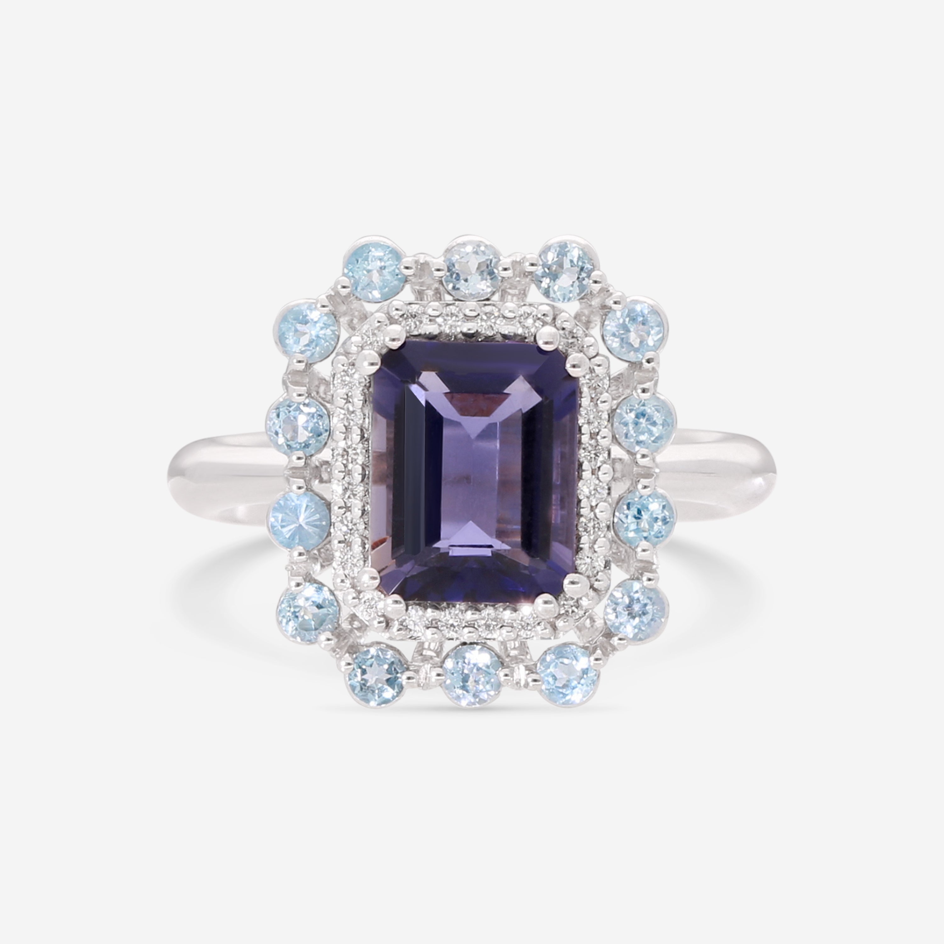 Giloro 18K White Gold Diamond & Semiprecious Stone Statement Ring P5017-108B