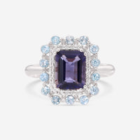 Giloro 18K White Gold Diamond & Semiprecious Stone Statement Ring P5017-108B