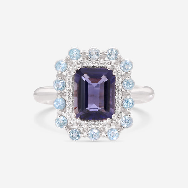 Giloro 18K White Gold Diamond & Semiprecious Stone Statement Ring P5017-108B