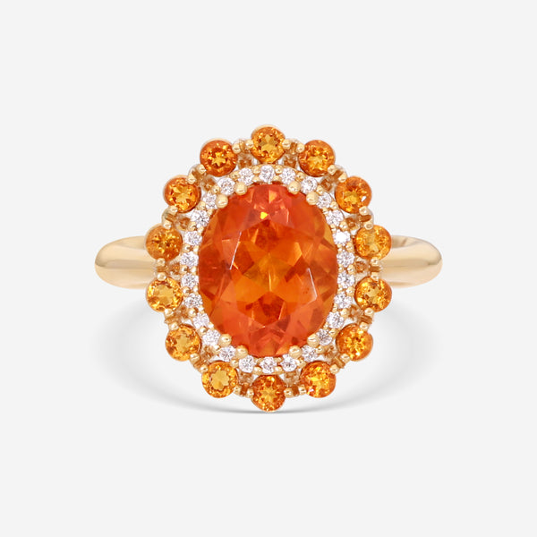 Giloro 18K Yellow Gold Semiprecious Stone Statement Ring P5016-108G