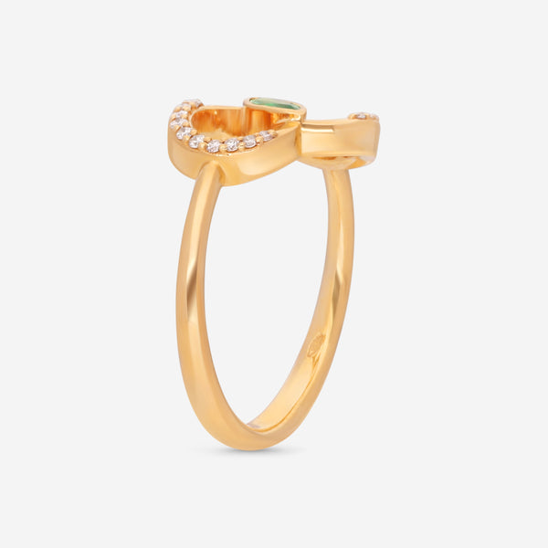 Giloro 18K Yellow Gold Emerald Ring P5040-108G