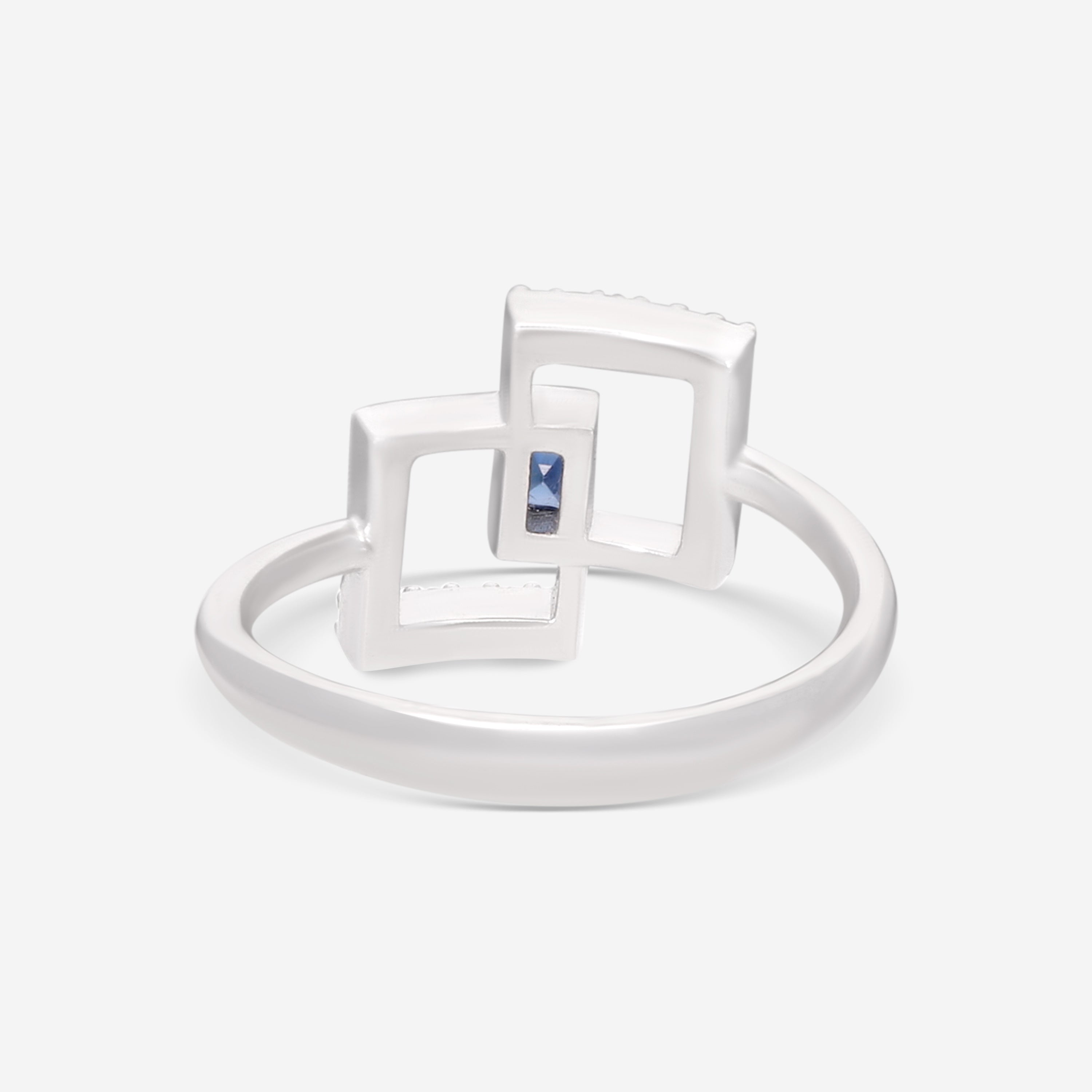 Giloro 18K White Gold Diamond & Sapphire Ring P5037-108Z