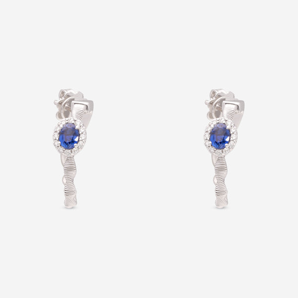 Giloro 18K White Gold Sapphire Drop Earrings 17193-43Z