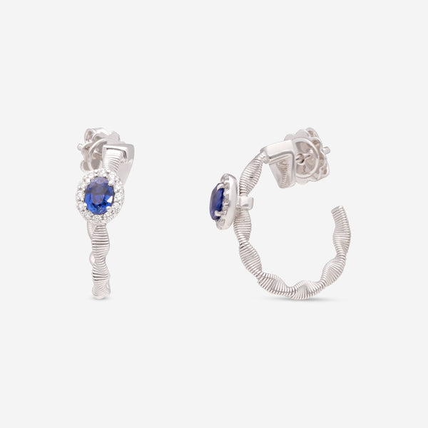 Giloro 18K White Gold Sapphire Drop Earrings 17193-43Z