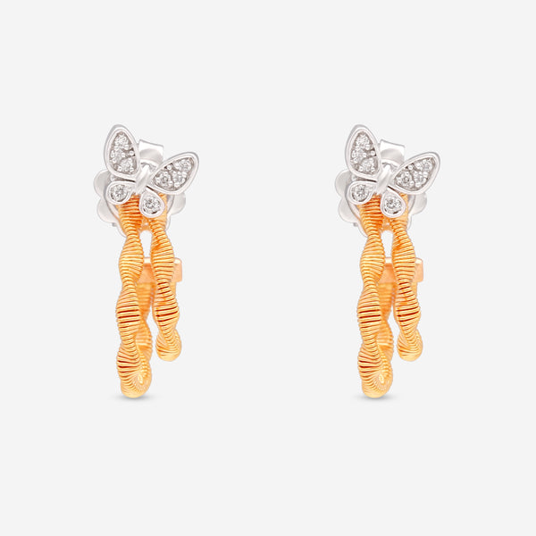 Giloro 18K Yellow Gold Diamond Drop Earrings 17228-43